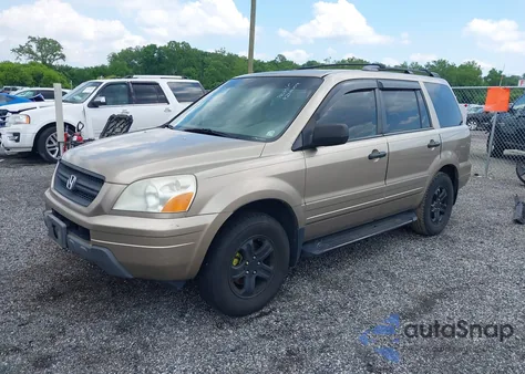 2005 Honda Pilot Ex-L из США, поврежденный, VIN 5FNYF18675B014213
